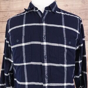 J Crew Mercantile Shirt Mens Large Plaid Flannel Button Up Pockets -25‎